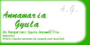 annamaria gyula business card